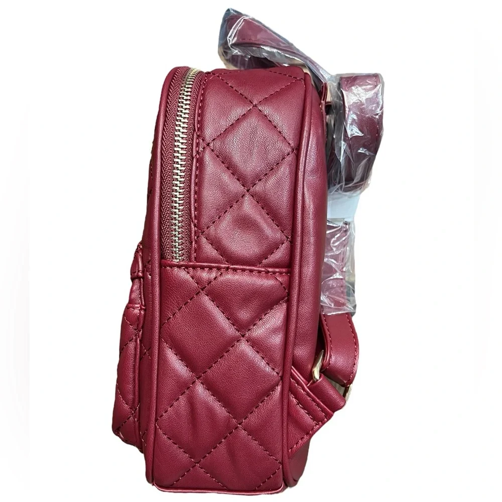 Badgley Mischka Small Diamond Quilted Studded Backpack NWT